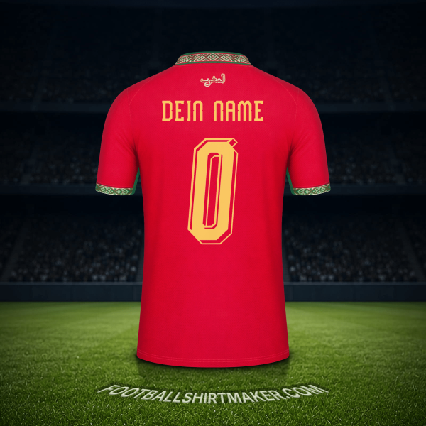 Trikot Marokko Weltmeisterschaft 2026 -  dein name - 0