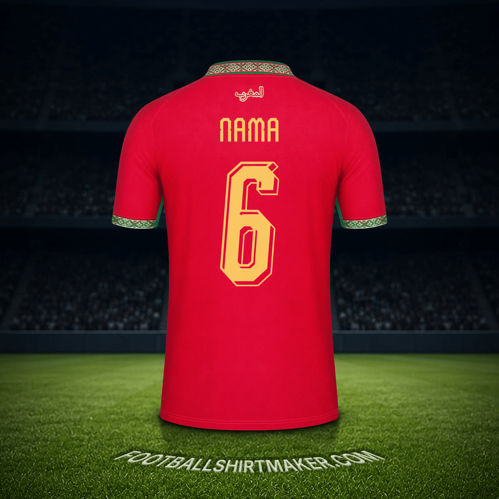 Jersey Maroko Piala Dunia 2026 -  nama - 6