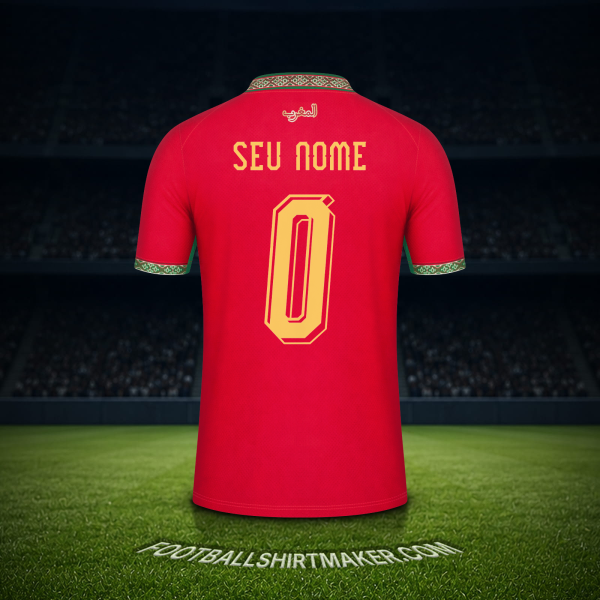 Camisa Marrocos Copa do Mundo 2026 -  seu nome - 0