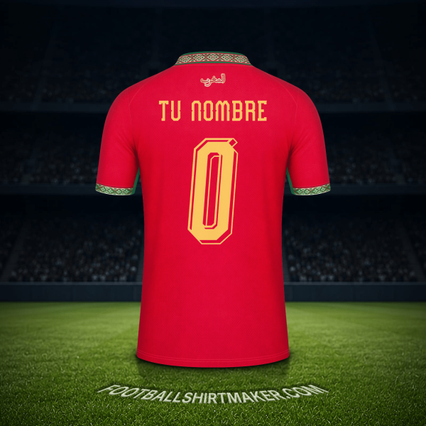 Jersey Marruecos Mundial 2026 -  tu nombre - 0