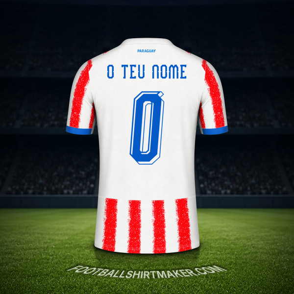 Camisola Paraguai Copa do Mundo 2026 -  o teu nome - 0