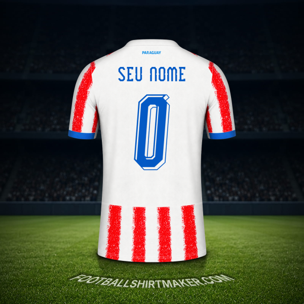 Camisa Paraguai Copa do Mundo 2026 -  seu nome - 0