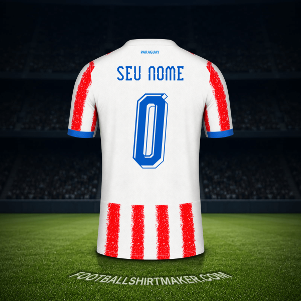 Camisa Paraguai Copa do Mundo 2026 -  seu nome - 0