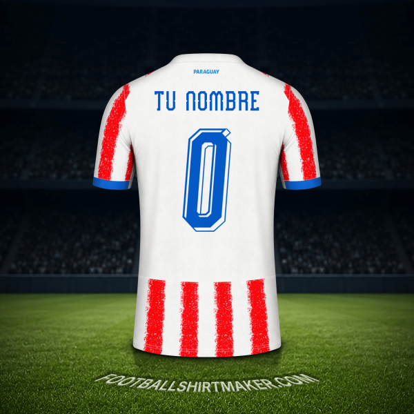 Jersey Paraguay Mundial 2026 -  tu nombre - 0