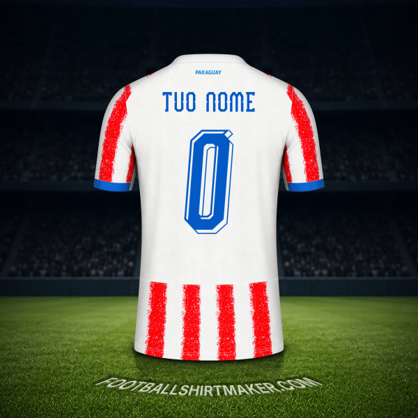 Maglia Paraguay Mondiali 2026 -  tuo nome - 0