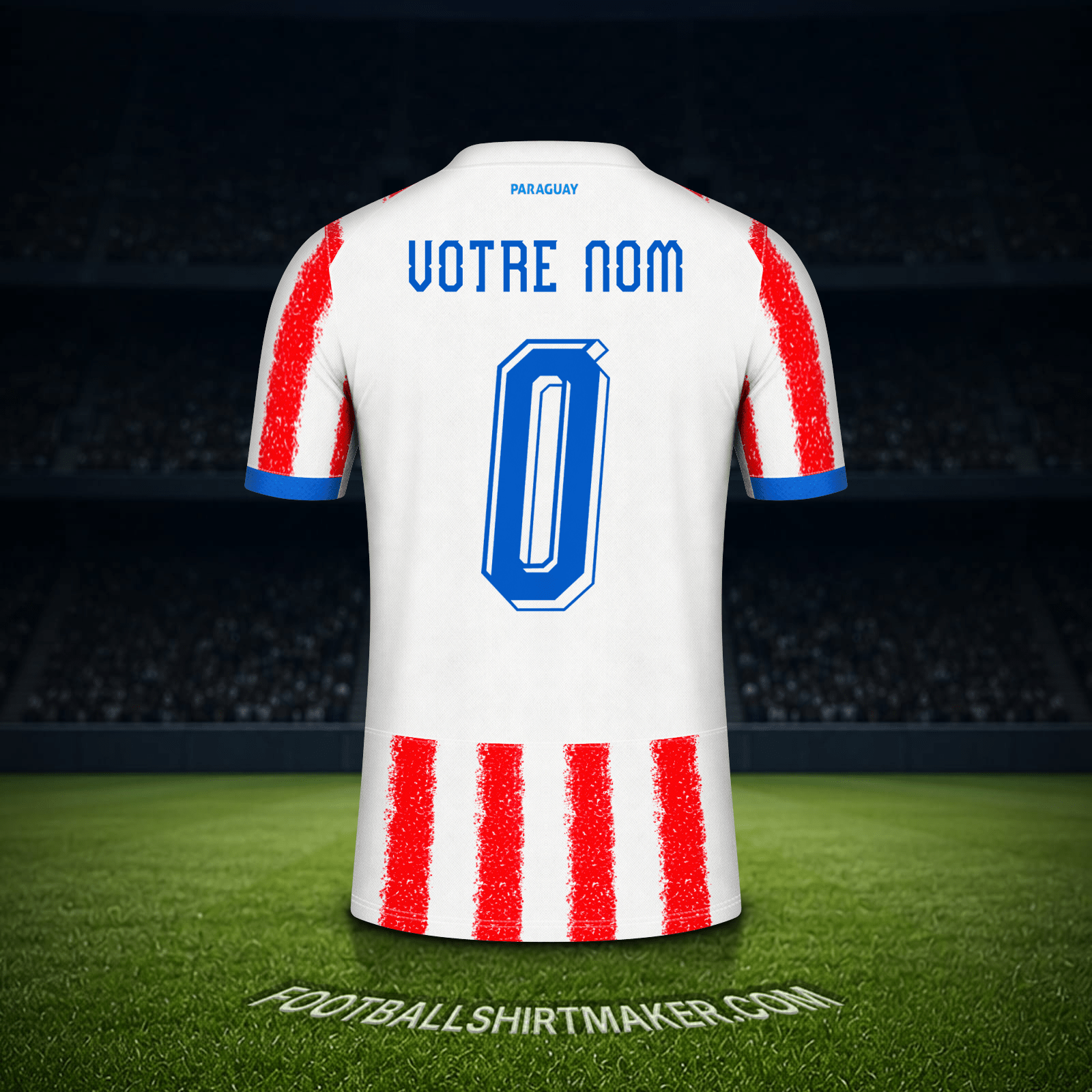 Maillot Paraguay Coupe du monde 2026 -  votre nom - 0
