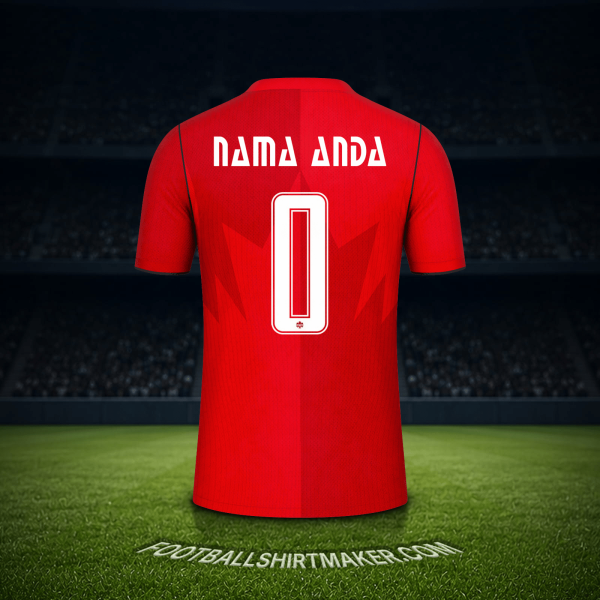 Jersey Kanada Piala Dunia 2026 -  nama anda - 0