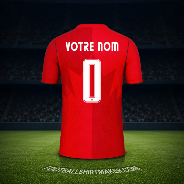 Maillot Canada Coupe du monde 2026 -  votre nom - 0