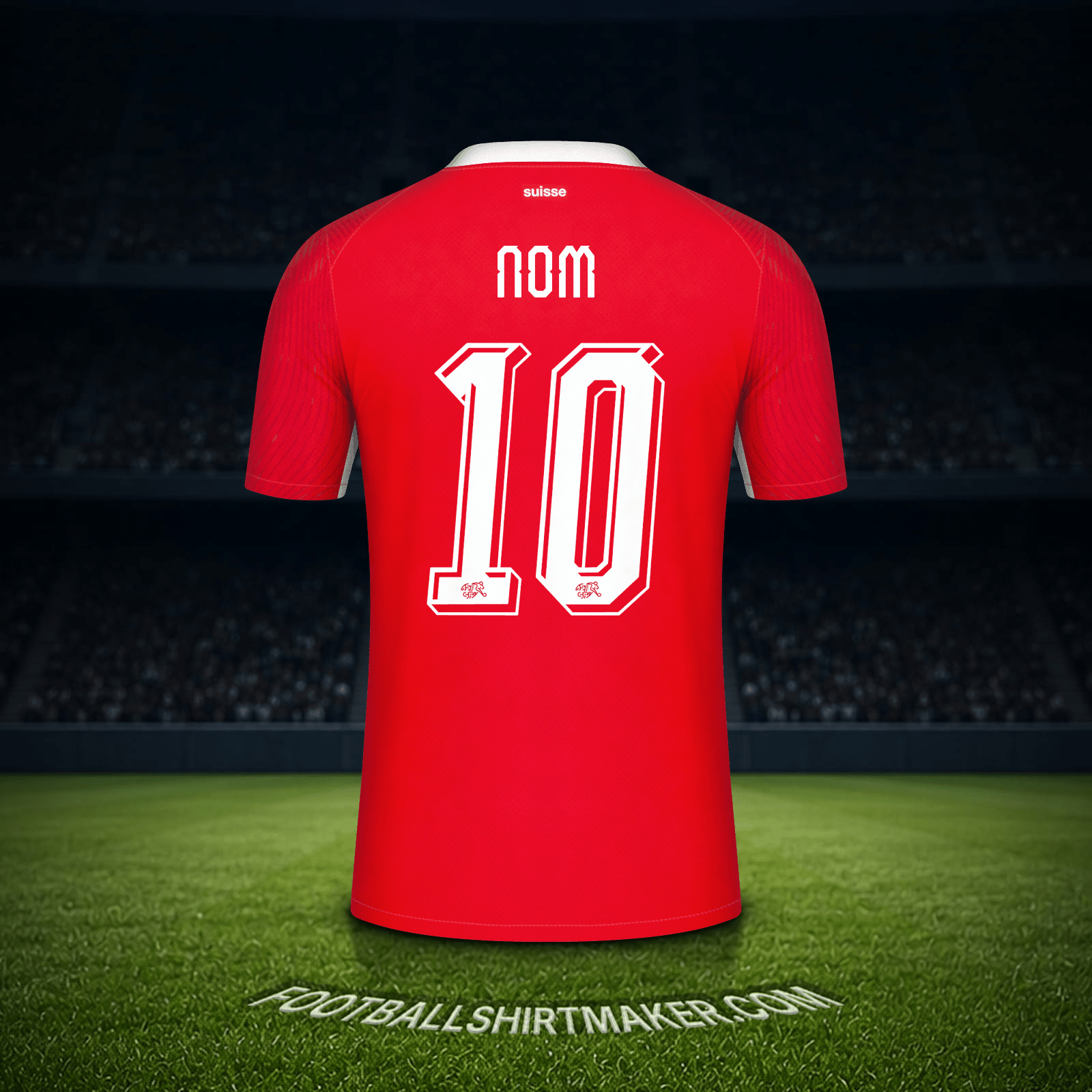 Maillot Suisse Coupe du monde 2026 -  nom - 10