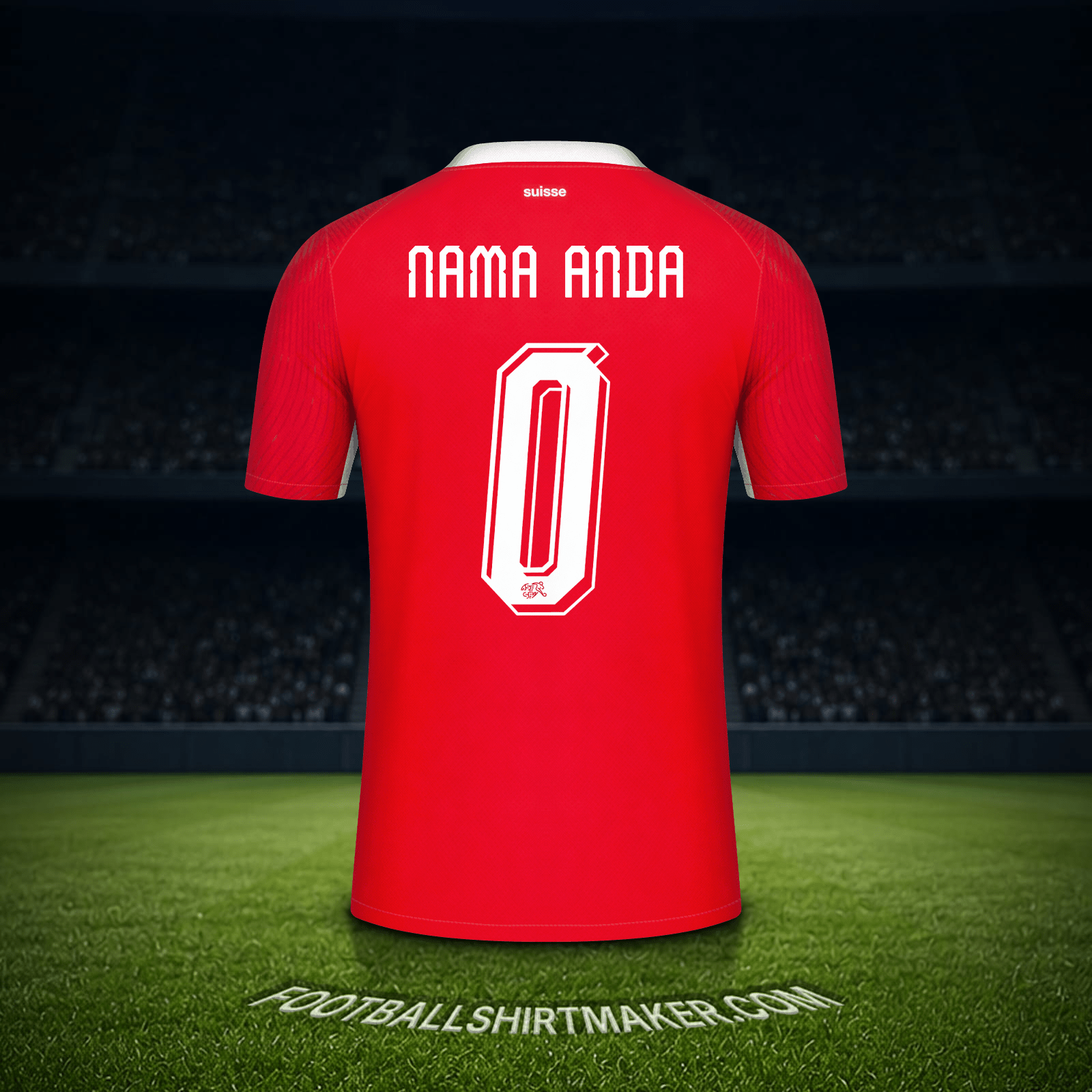 Jersey Swiss Piala Dunia 2026 -  nama anda - 0