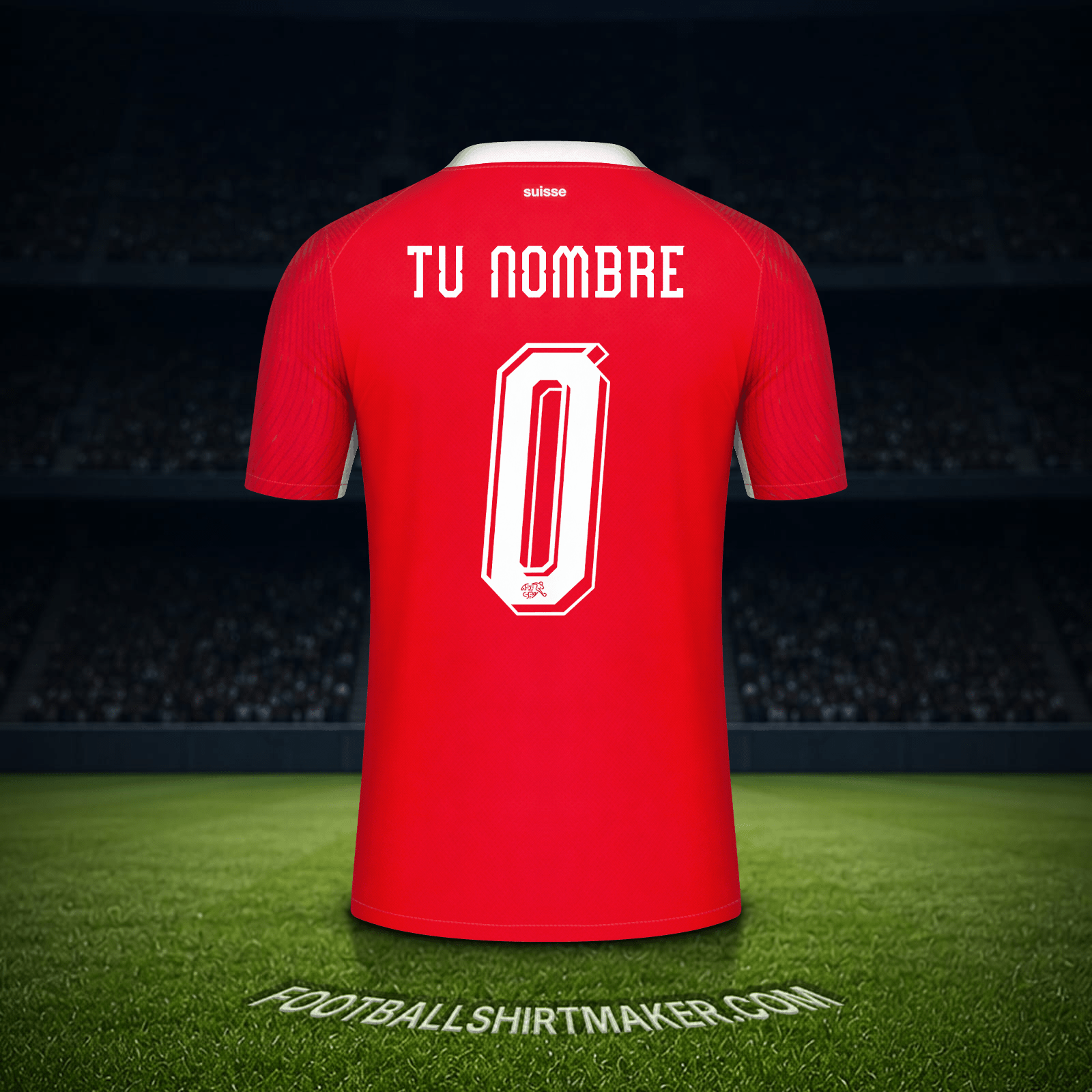 Jersey Suiza Mundial 2026 -  tu nombre - 0
