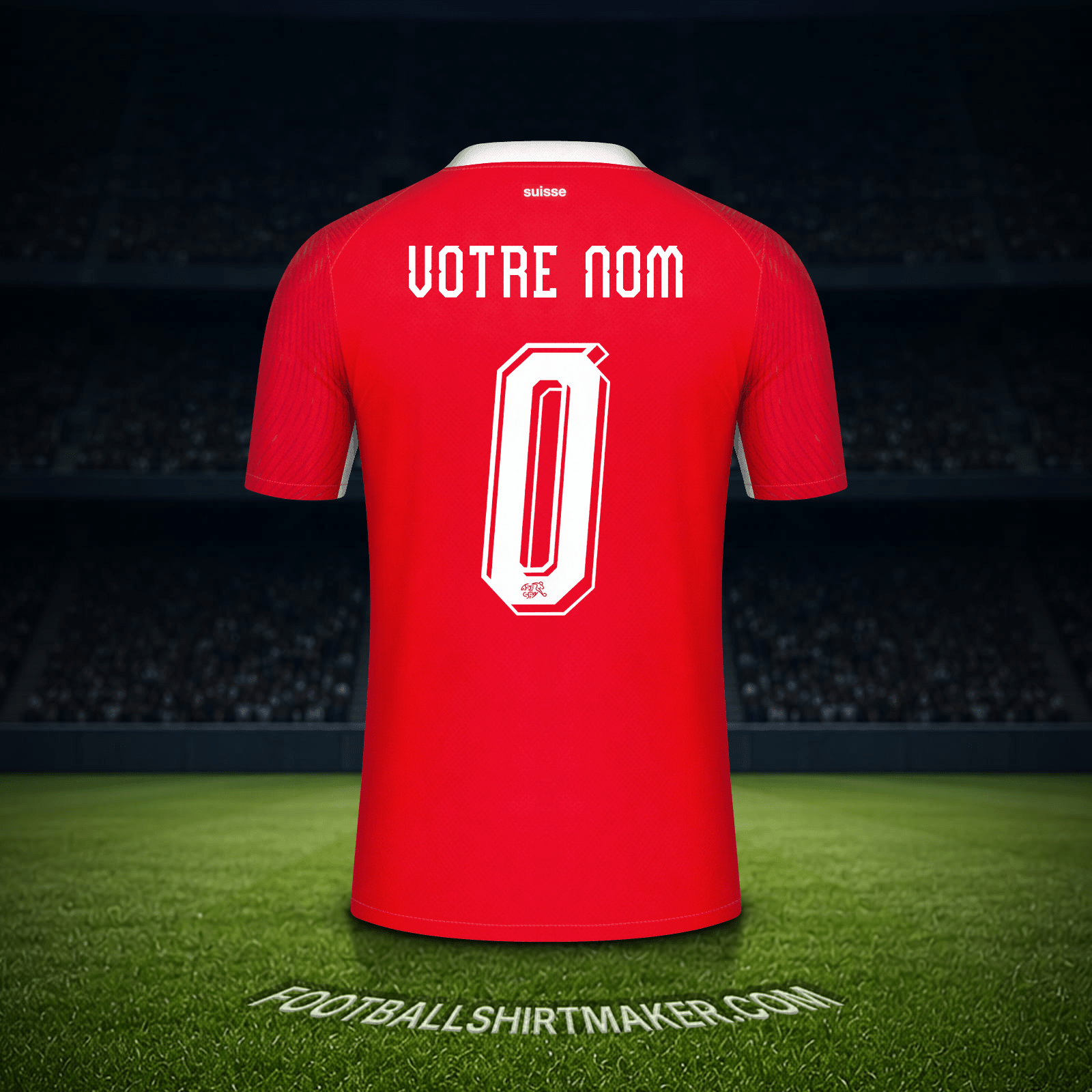 Maillot Suisse Coupe du monde 2026 -  votre nom - 0