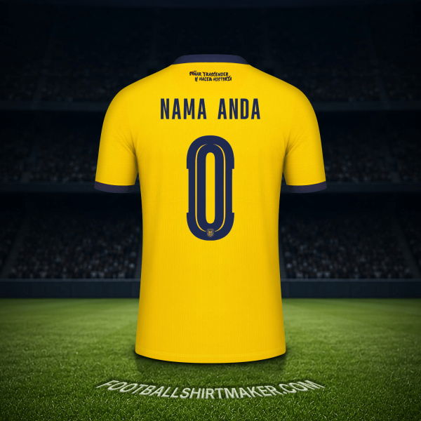 Jersey Ekuador Piala Dunia 2026 -  nama anda - 0