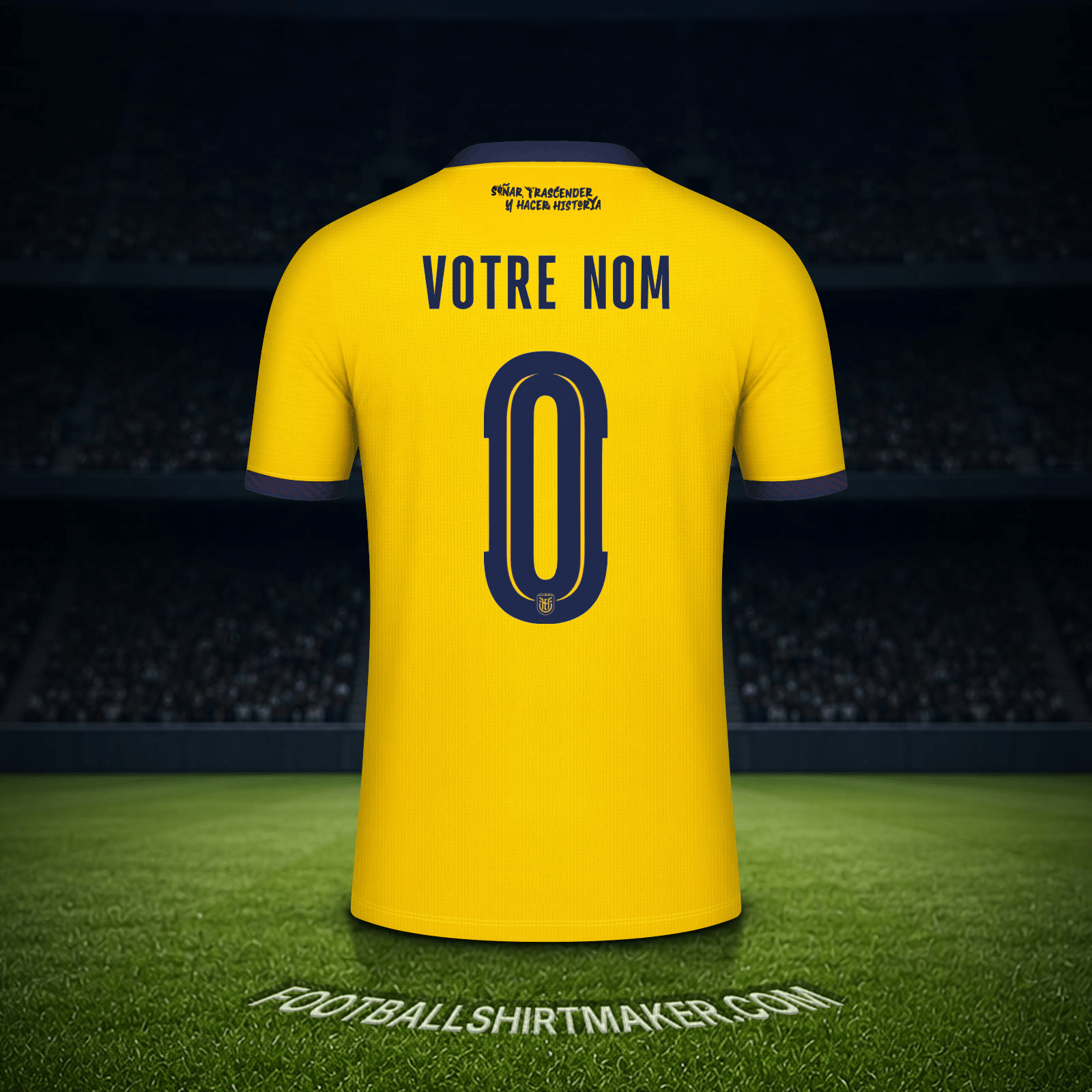 Maillot Équateur Coupe du monde 2026 -  votre nom - 0
