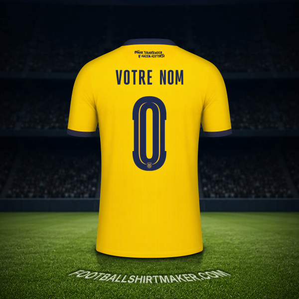 Maillot Équateur Coupe du monde 2026 -  votre nom - 0