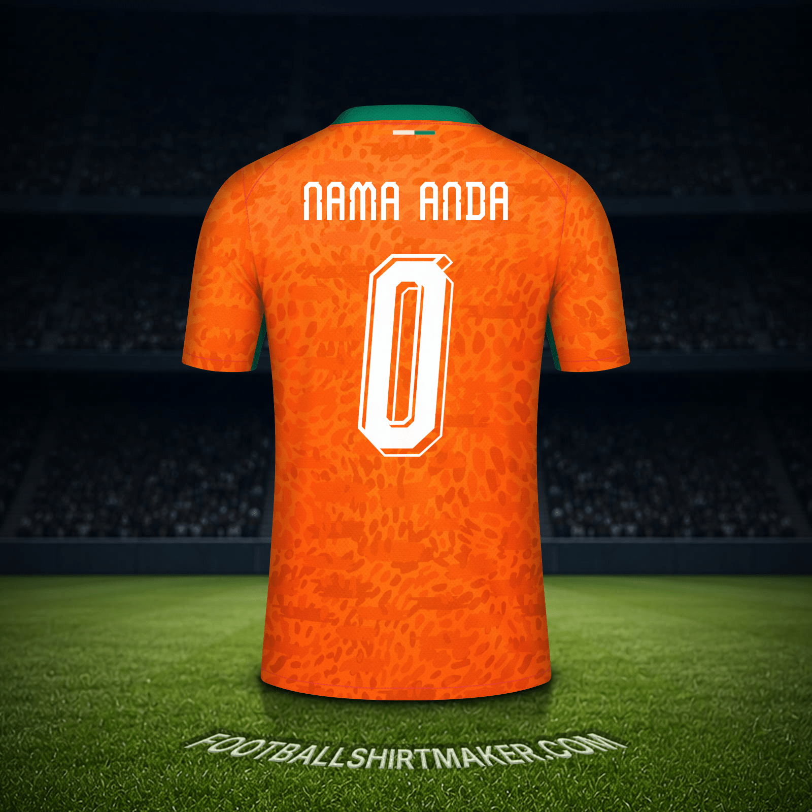 Jersey Pantai Gading Piala Dunia 2026 -  nama anda - 0