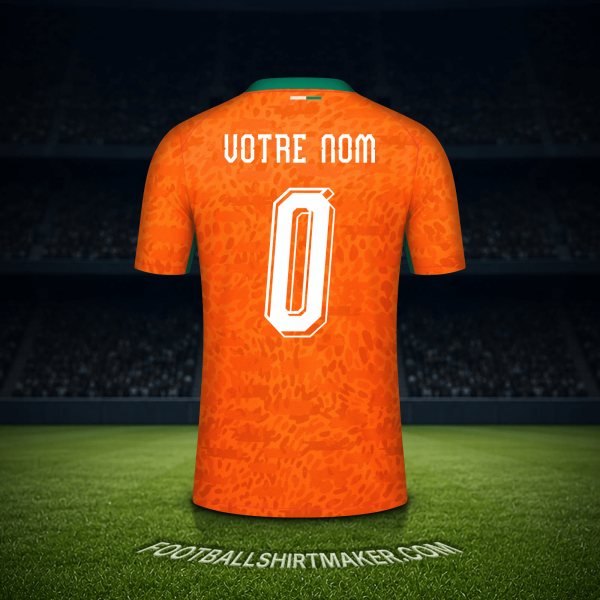 Maillot Côte d'Ivoire Coupe du monde 2026 -  votre nom - 0