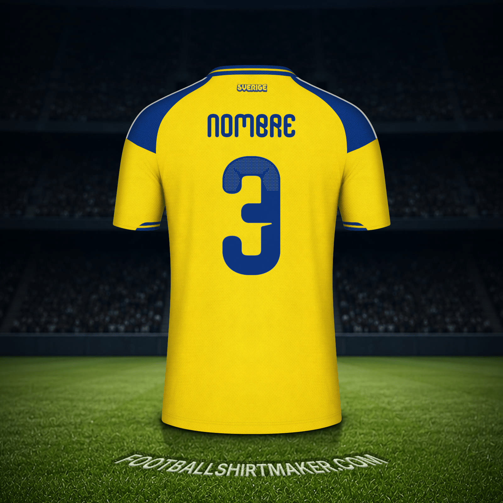 Camiseta Suecia Mundial 2026 -  nombre - 3