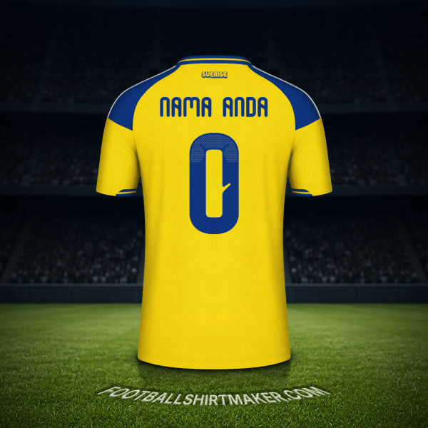 Jersey Swedia Piala Dunia 2026 -  nama anda - 0