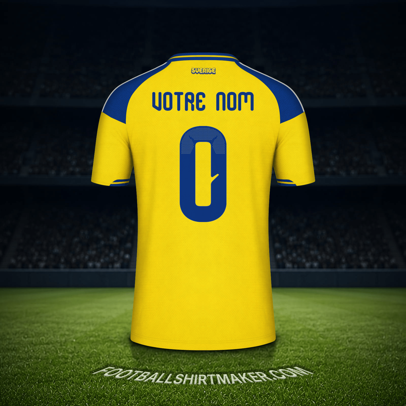 Maillot Suède Coupe du monde 2026 -  votre nom - 0