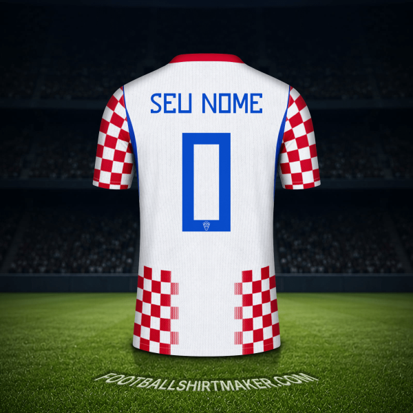 Camisa Croácia Copa do Mundo 2026 -  seu nome - 0