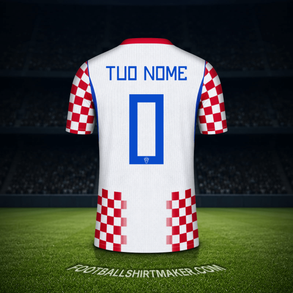 Maglia Croazia Mondiali 2026 -  tuo nome - 0