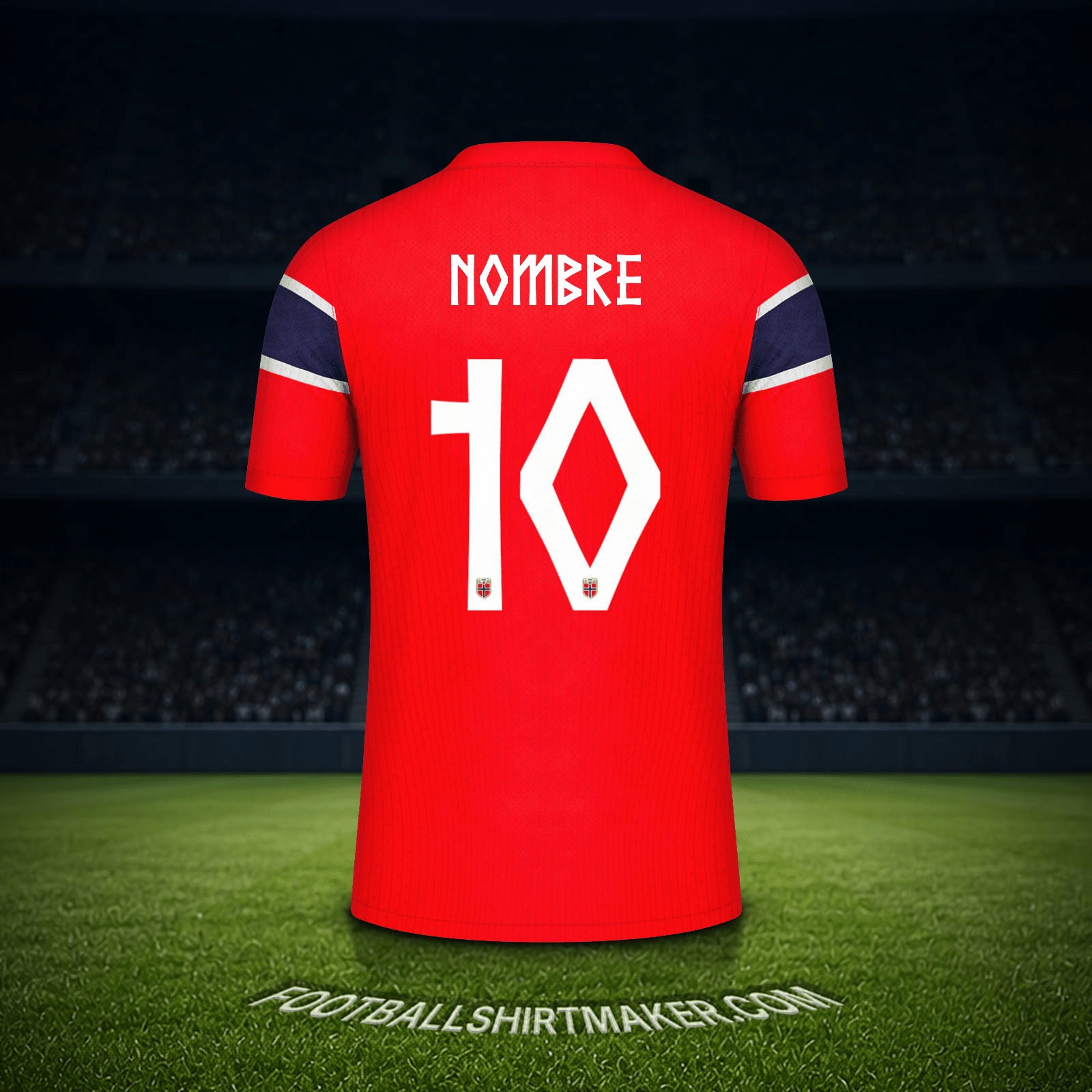 Camiseta Noruega Mundial 2026 -  nombre - 10