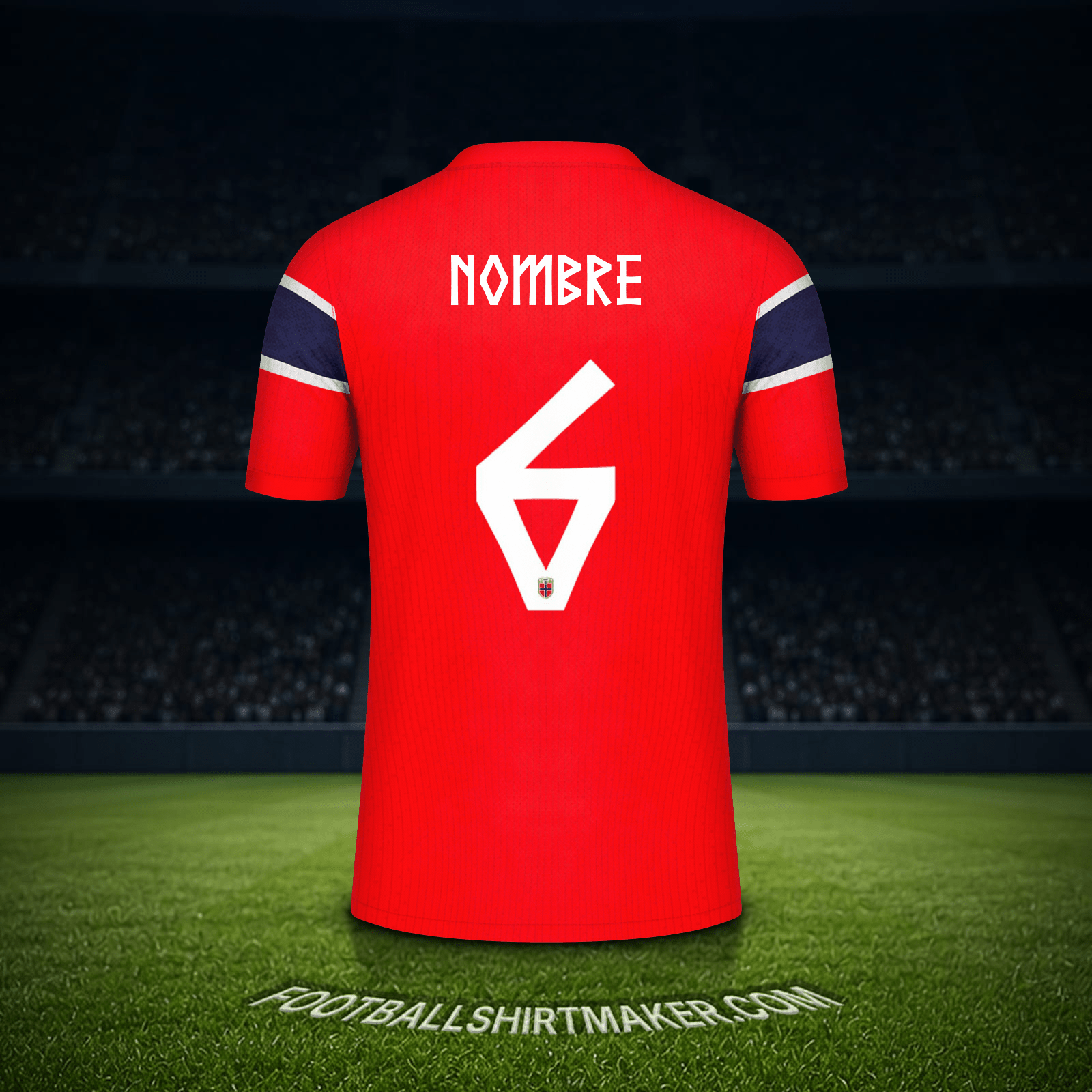 Camiseta Noruega Mundial 2026 -  nombre - 6