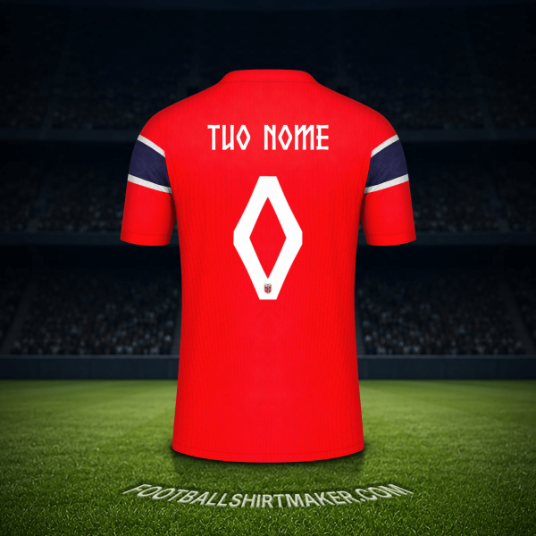 Maglia Norvegia Mondiali 2026 -  tuo nome - 0