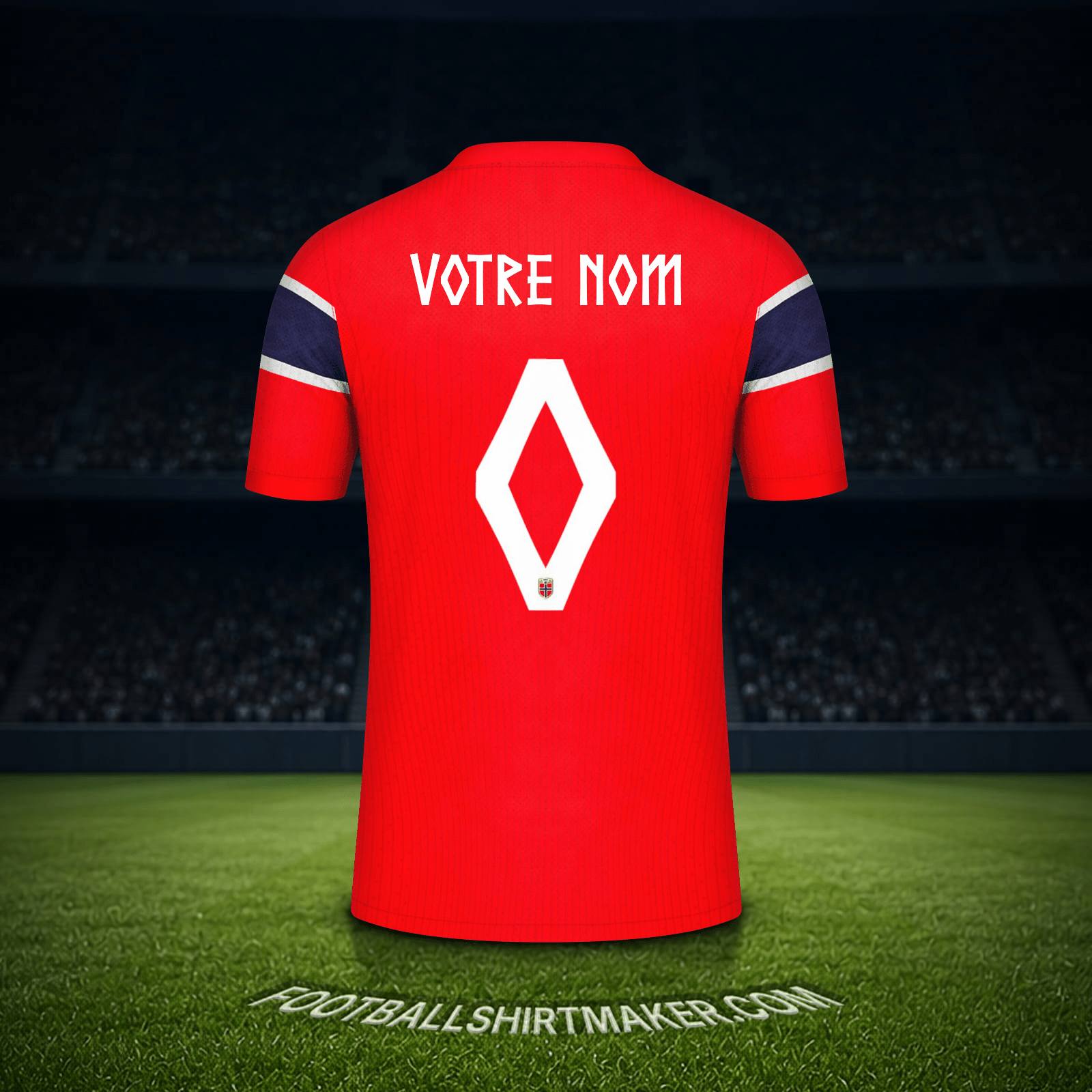 Maillot Norvège Coupe du monde 2026 -  votre nom - 0