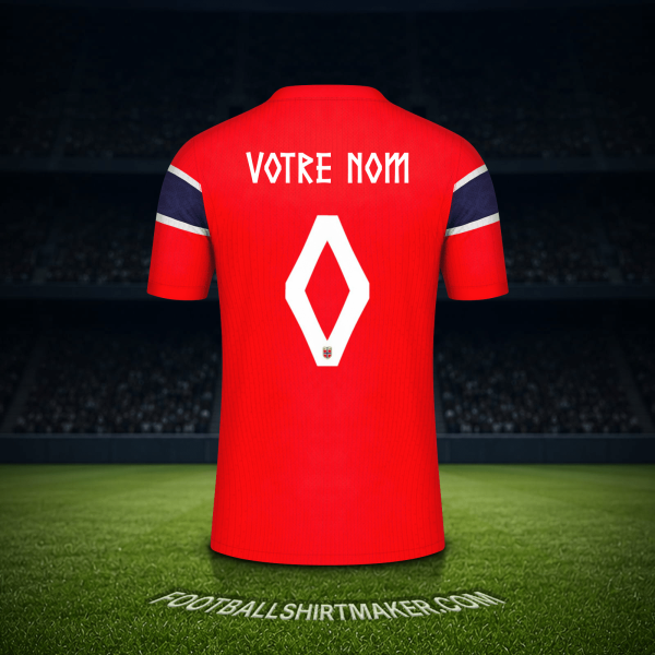 Maillot Norvège Coupe du monde 2026 -  votre nom - 0