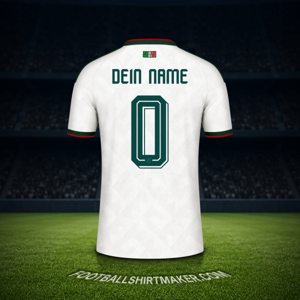 Trikot Mexiko Weltmeisterschaft 2026 Auswärts -  dein name - 0