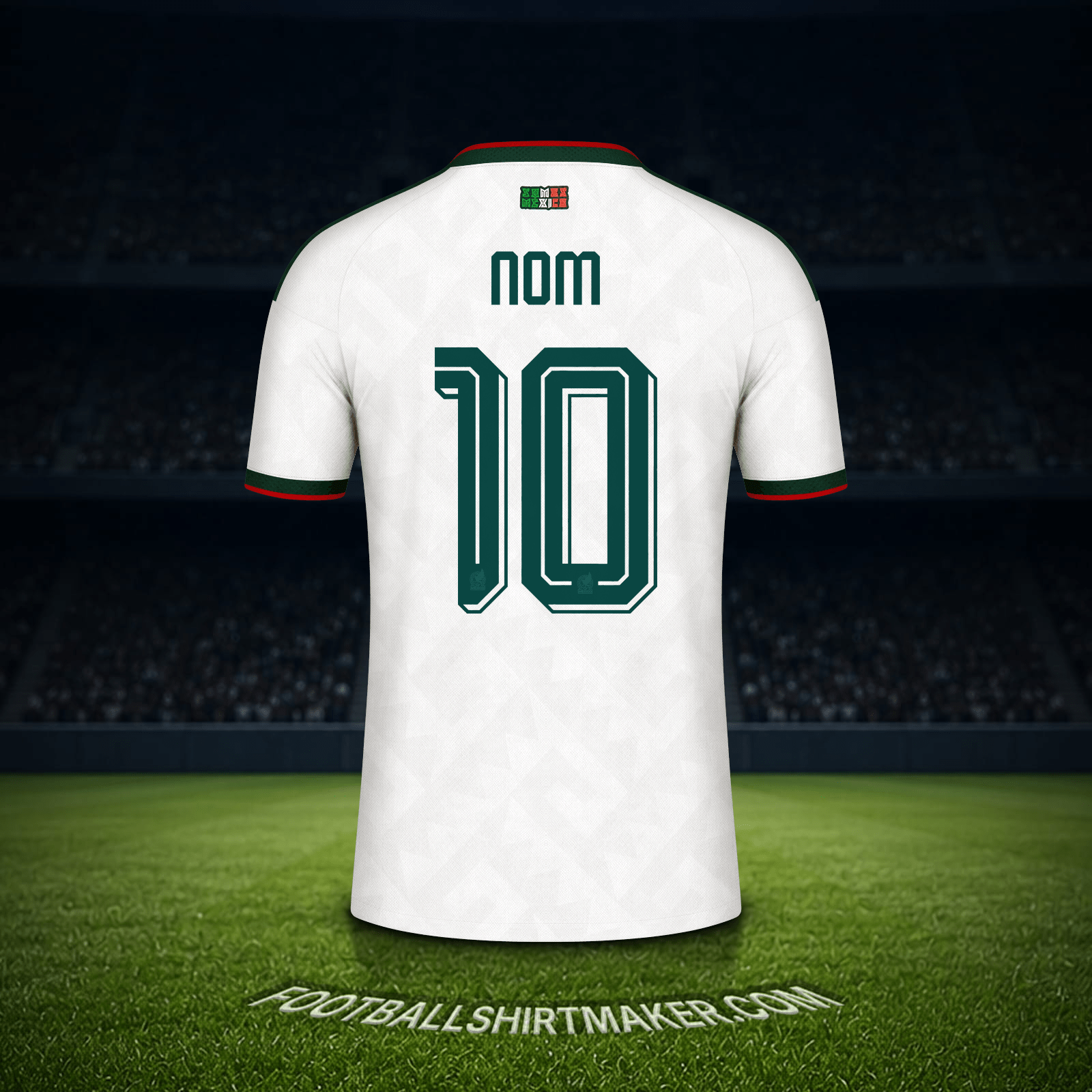 Maillot Mexique Coupe du monde 2026 Extérieur -  nom - 10