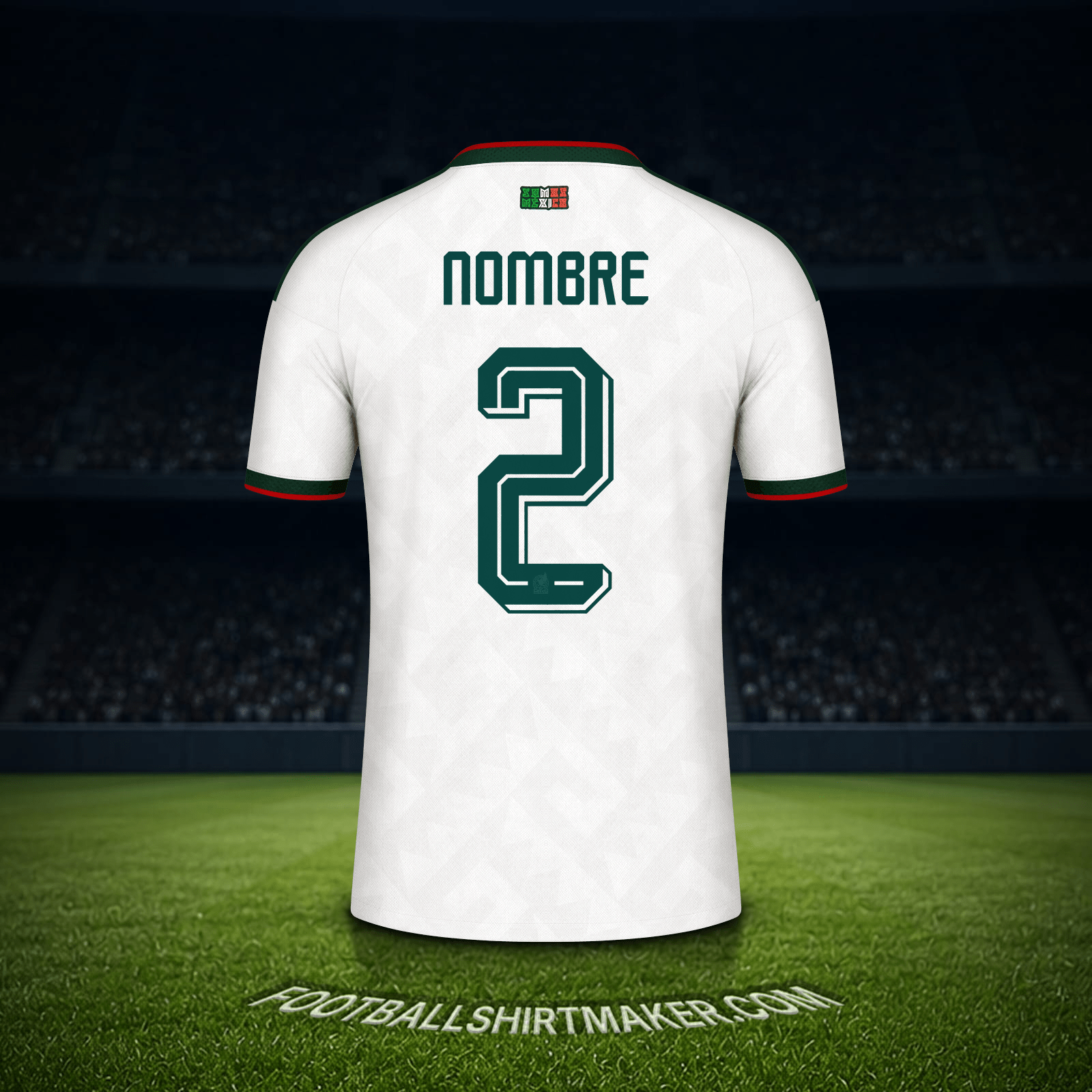 Jersey Mexico Mundial 2026 Visita -  nombre - 2