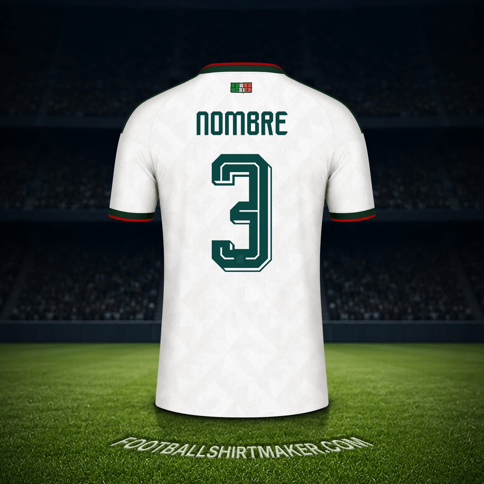 Jersey Mexico Mundial 2026 Visita -  nombre - 3