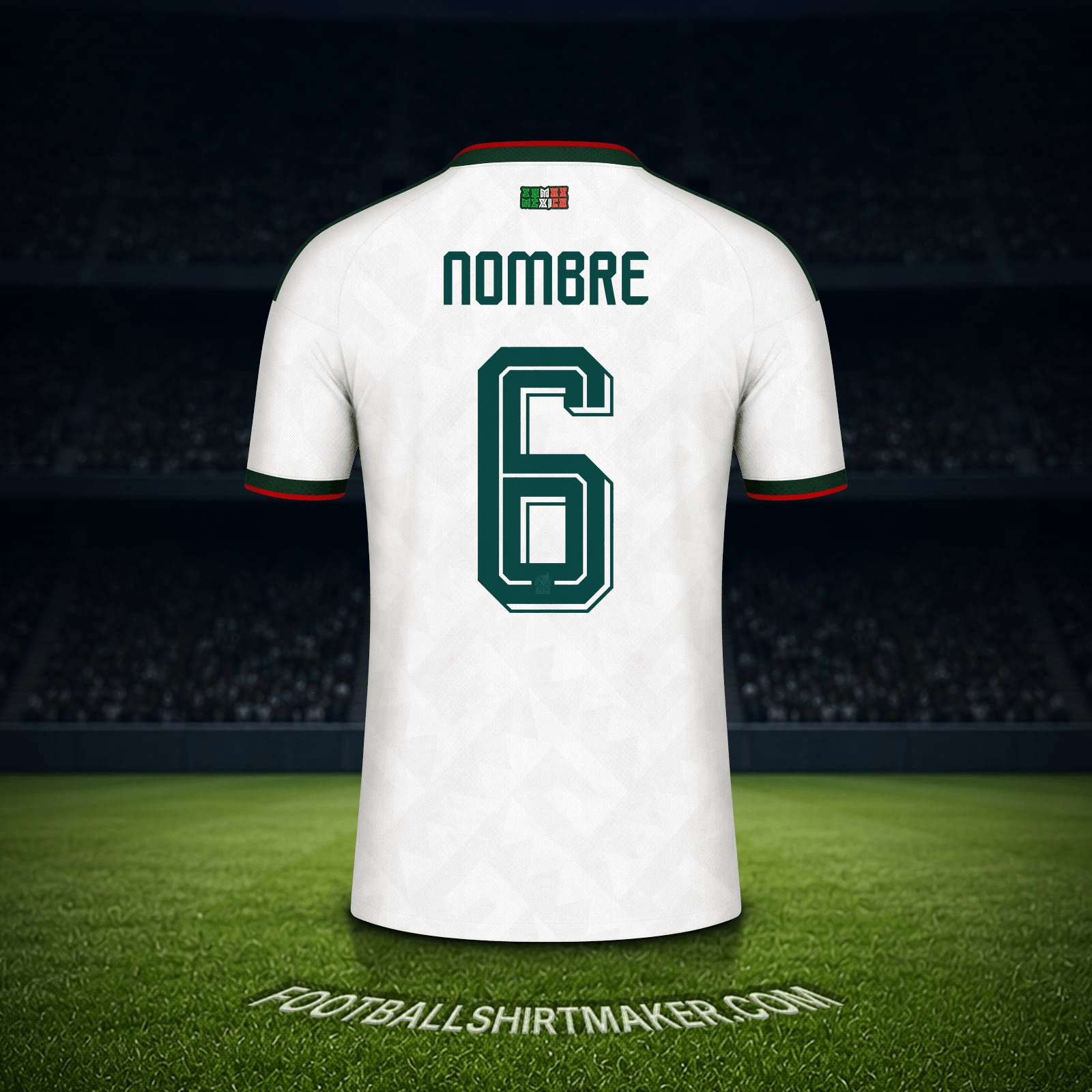Jersey Mexico Mundial 2026 Visita -  nombre - 6