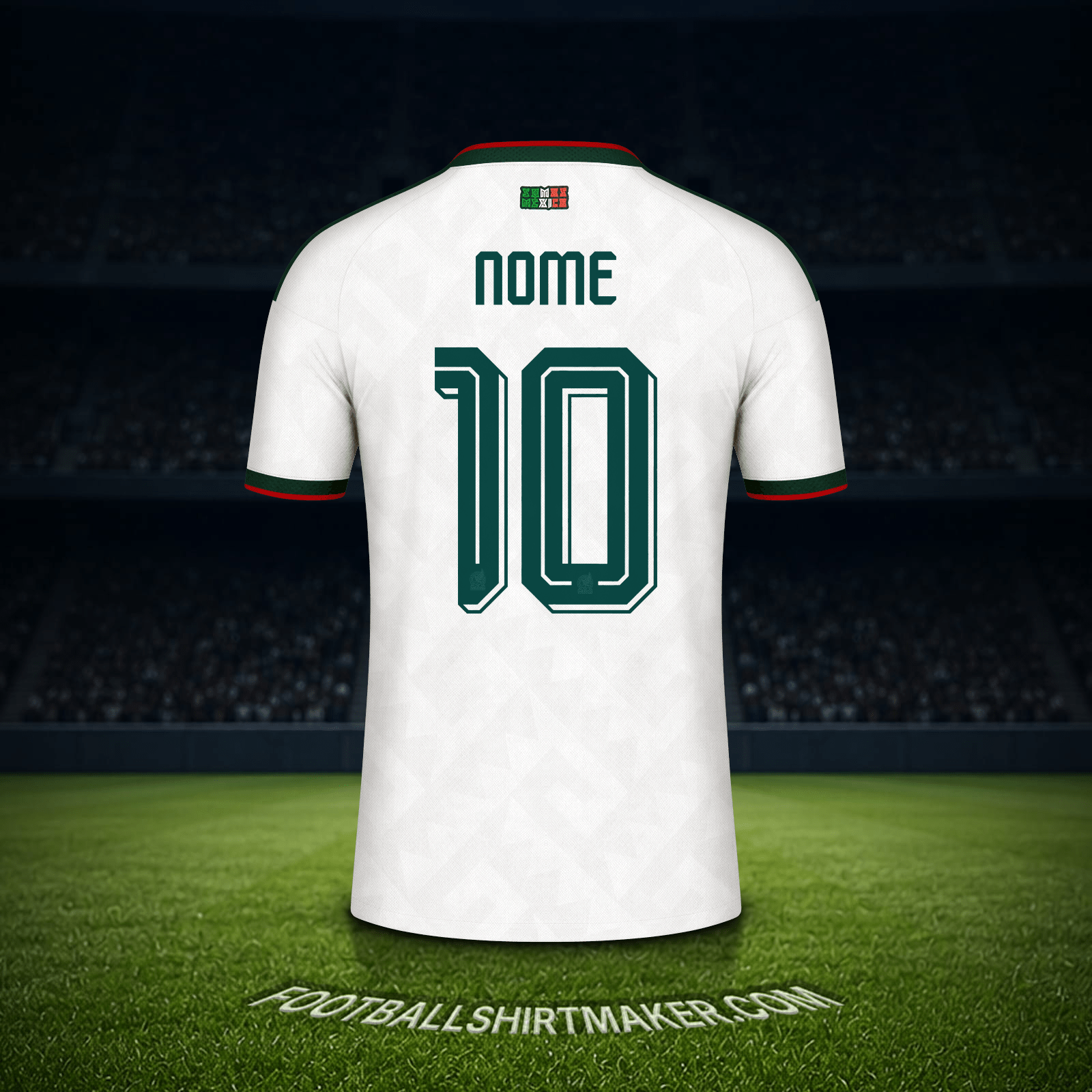 Maglia Messico Mondiali 2026 Seconda -  nome - 10