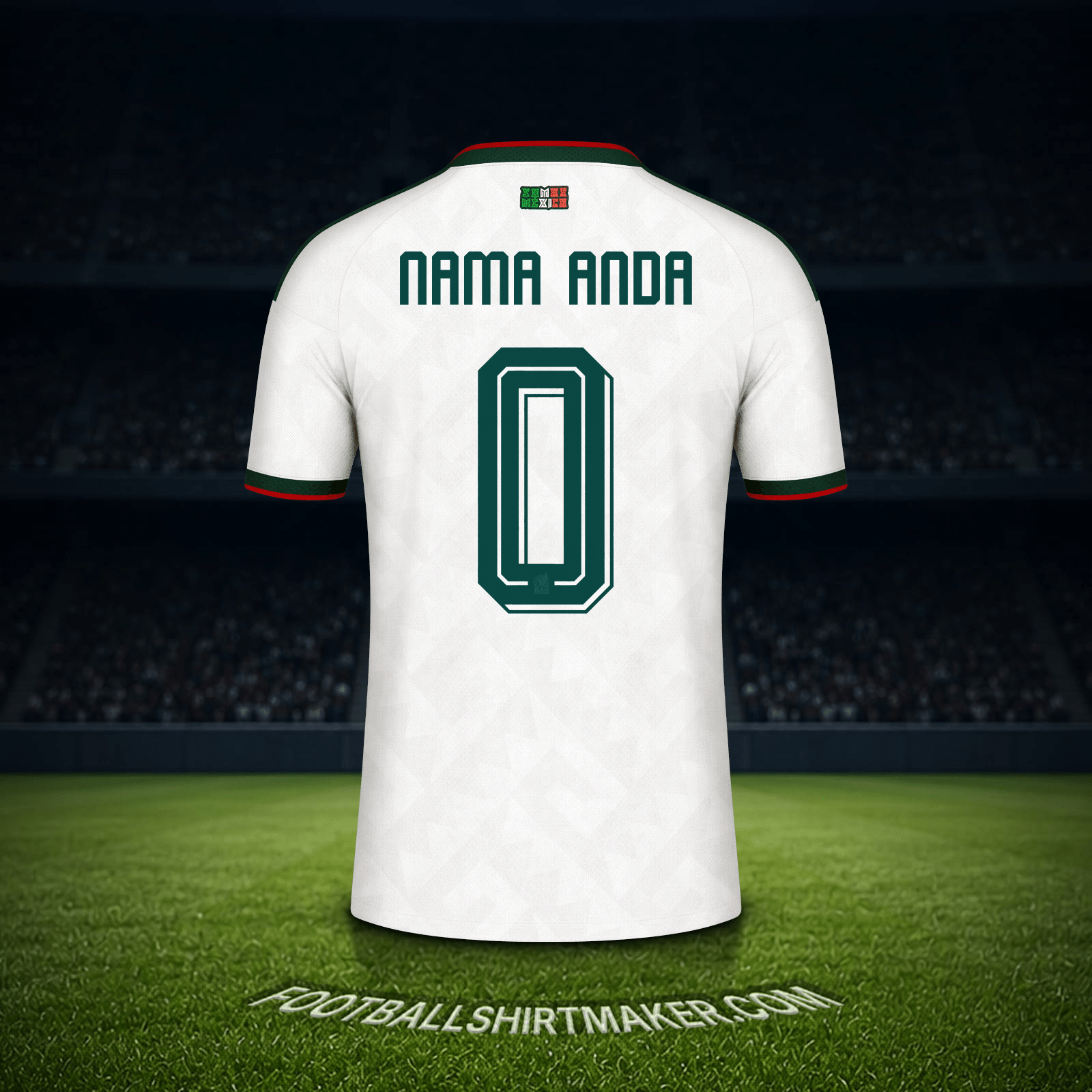Jersey Meksiko Piala Dunia 2026 Alternatif -  nama anda - 0