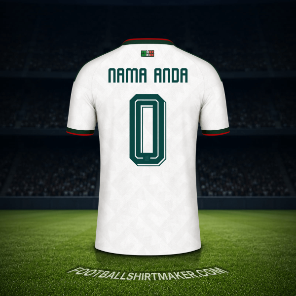 Jersey Meksiko Piala Dunia 2026 Alternatif -  nama anda - 0