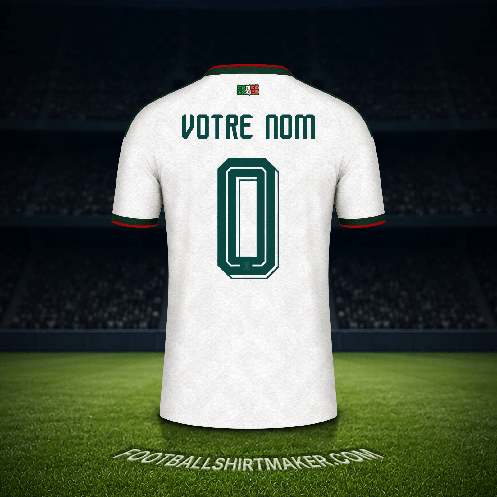 Maillot Mexique Coupe du monde 2026 Extérieur -  votre nom - 0