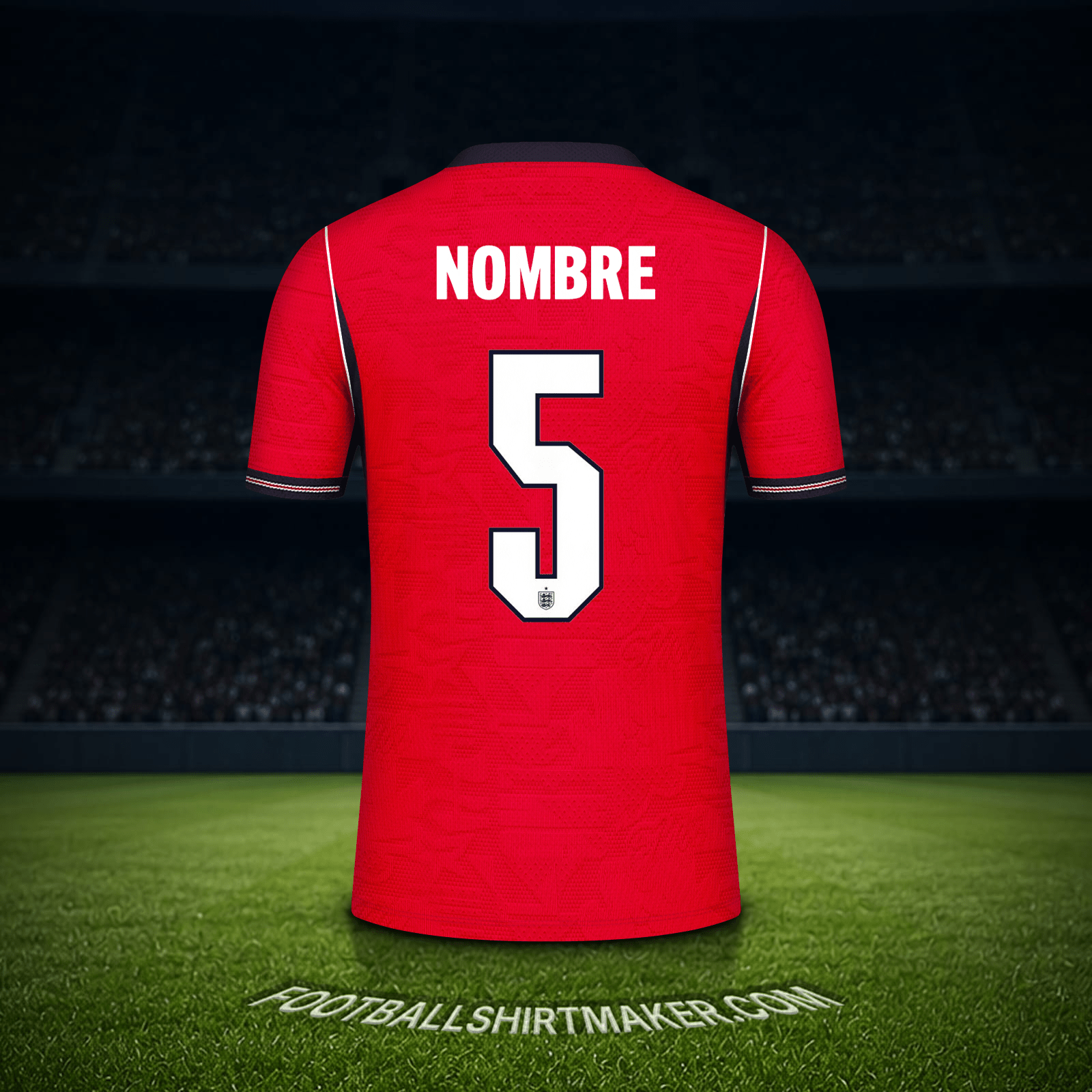 Jersey Inglaterra Mundial 2026 Visita -  nombre - 5