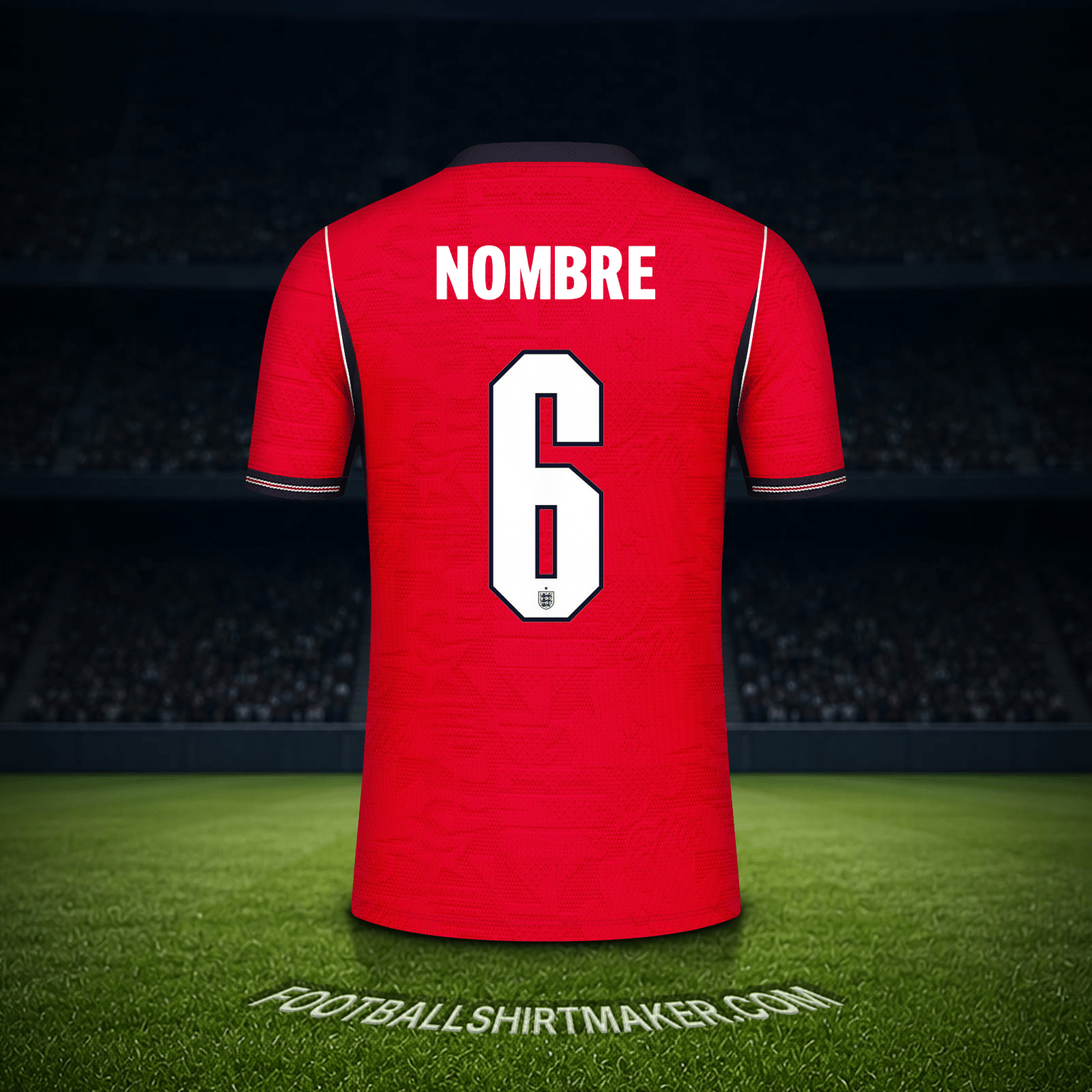 Jersey Inglaterra Mundial 2026 Visita -  nombre - 6