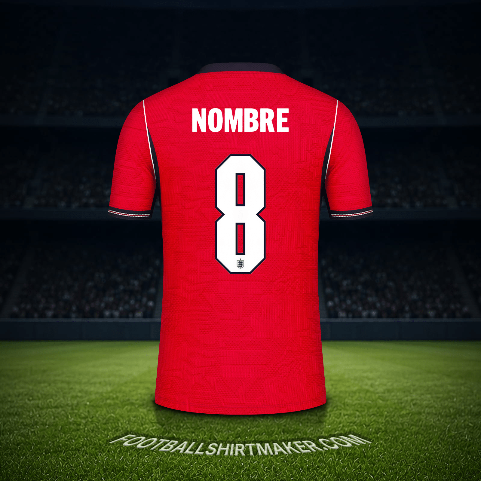 Jersey Inglaterra Mundial 2026 Visita -  nombre - 8