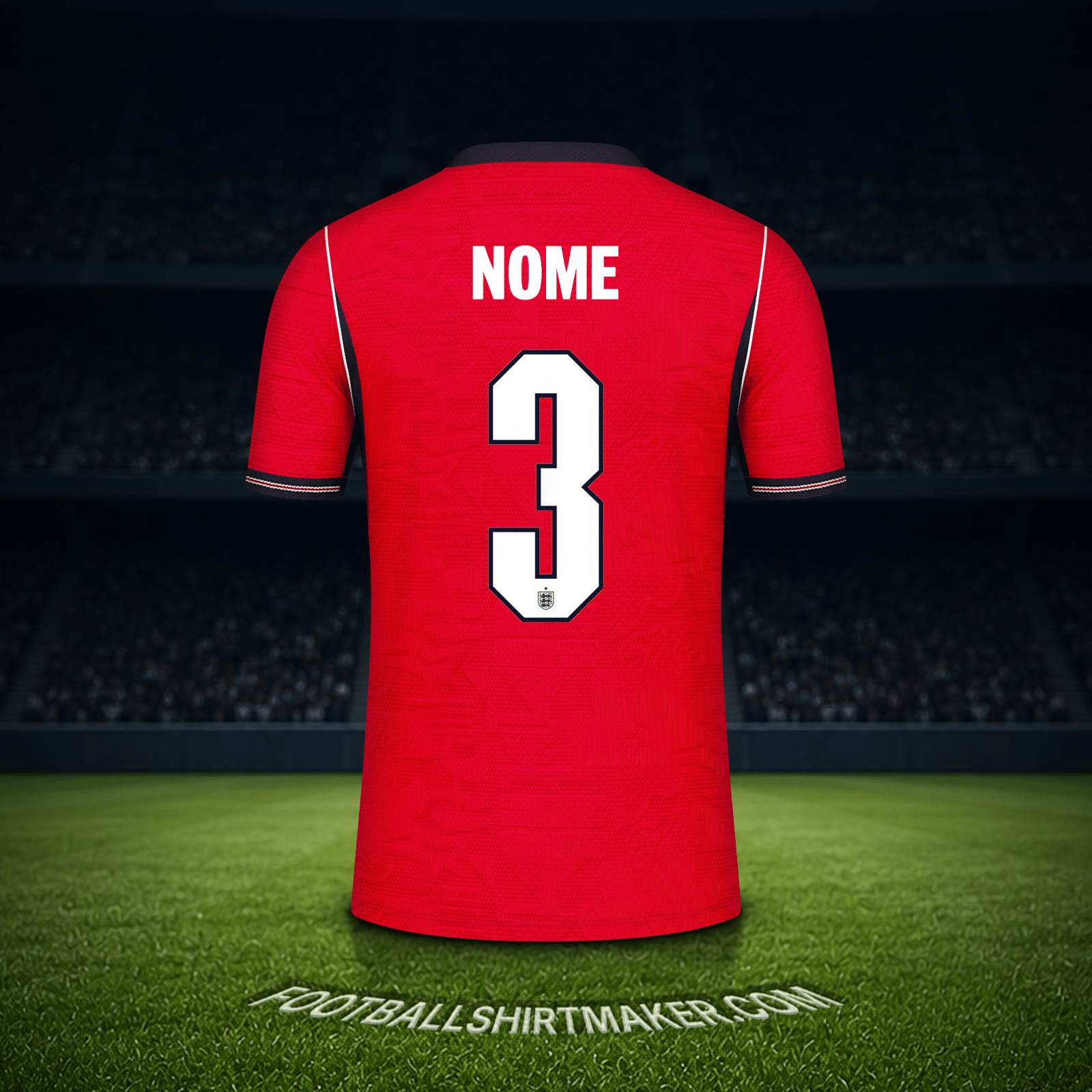 Camisa Inglaterra Copa do Mundo 2026 Alternativa -  nome - 3