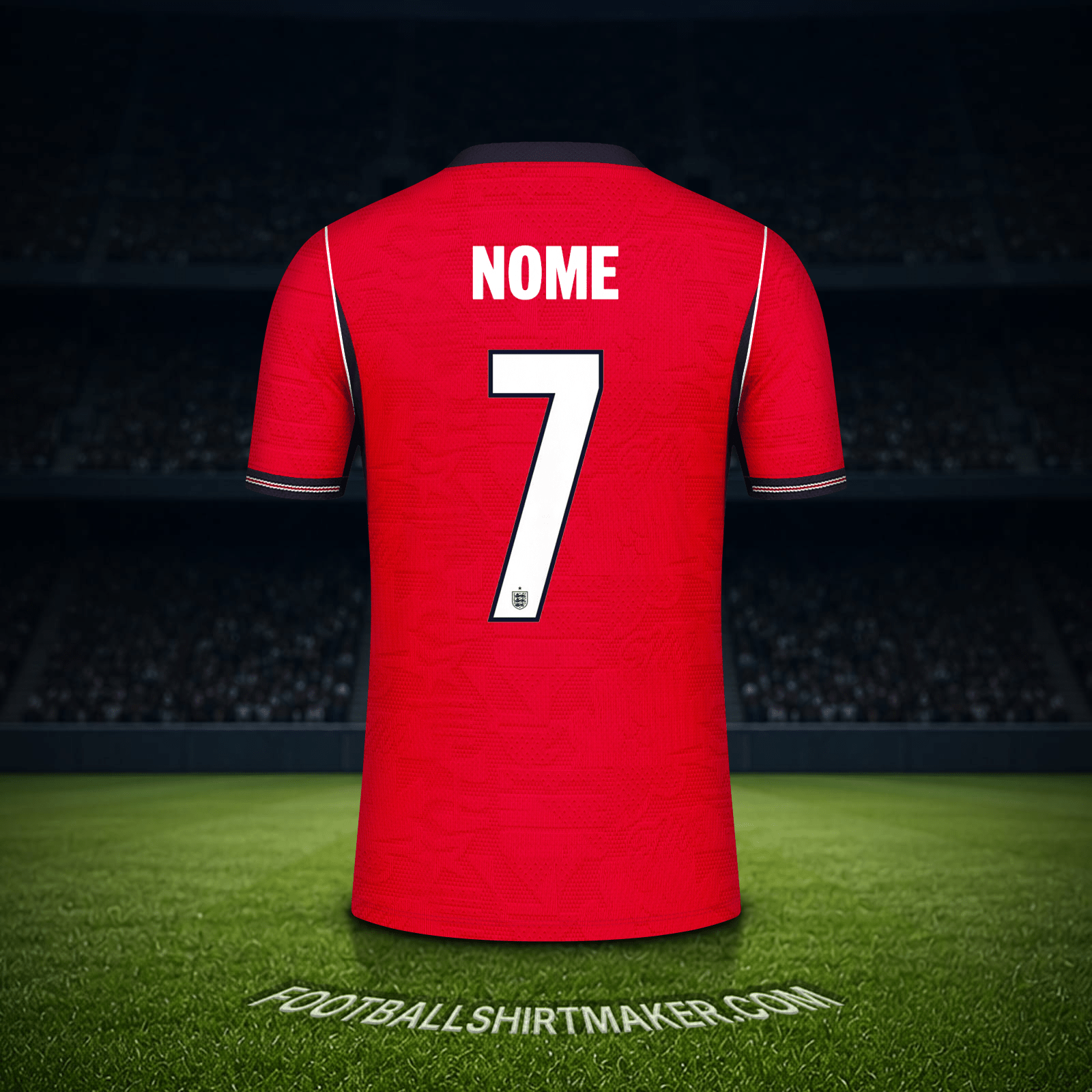 Camisa Inglaterra Copa do Mundo 2026 Alternativa -  nome - 7
