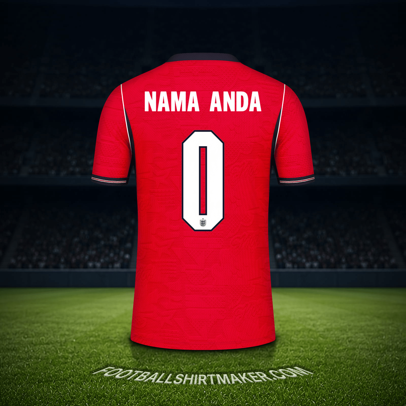 Jersey Inggris Piala Dunia 2026 Alternatif -  nama anda - 0