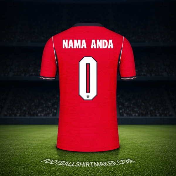 Jersey Inggris Piala Dunia 2026 Alternatif -  nama anda - 0