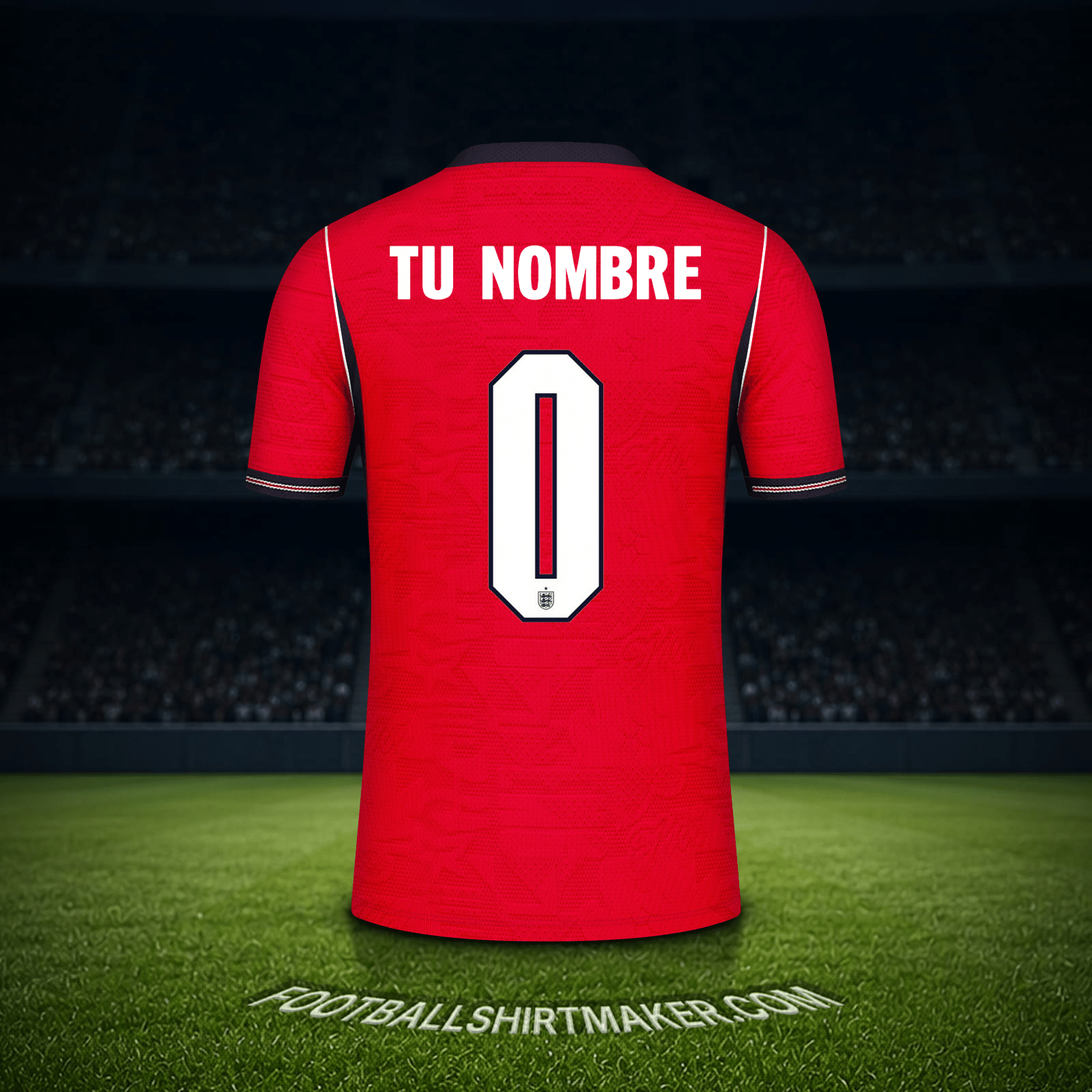 Jersey Inglaterra Mundial 2026 Visita -  tu nombre - 0