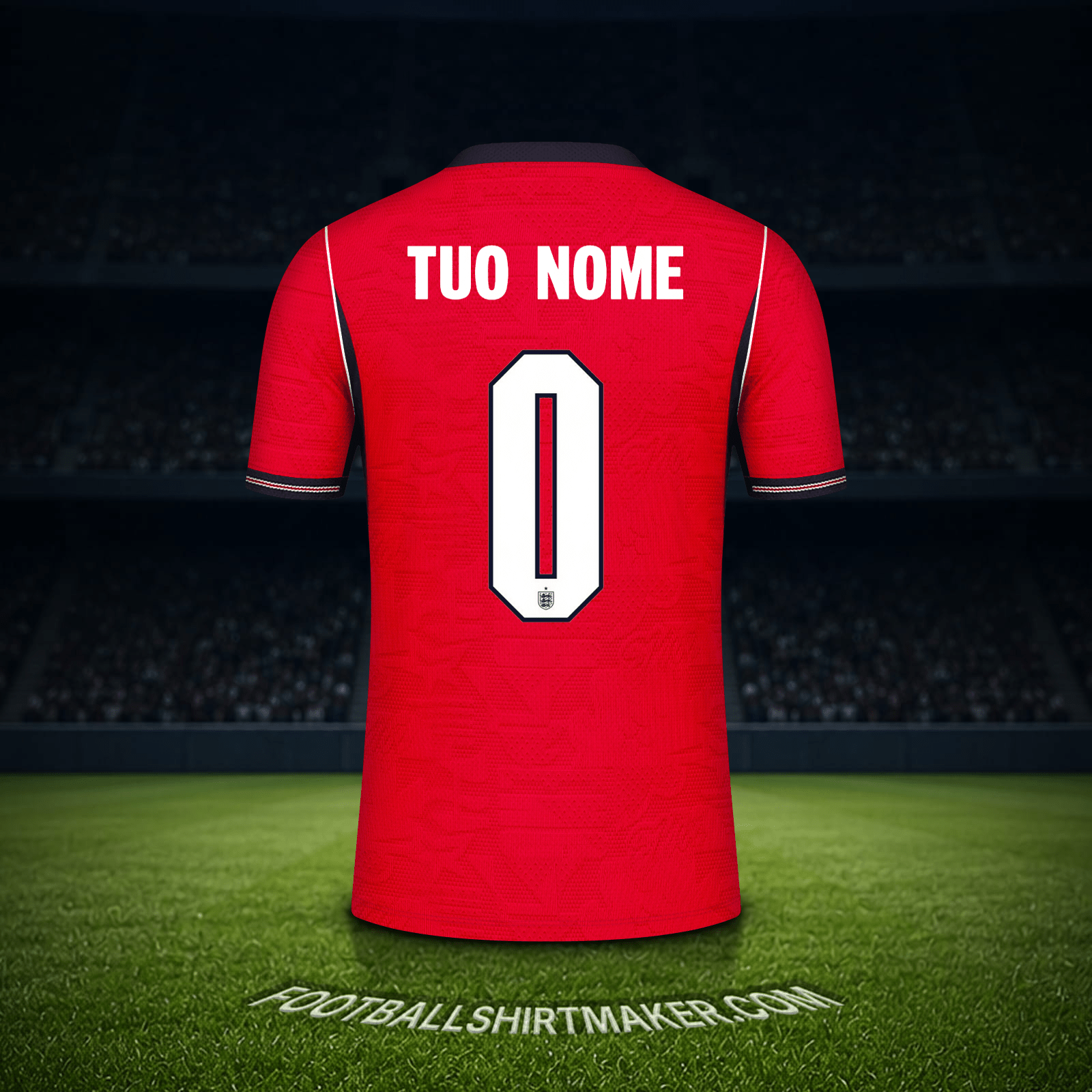 Maglia Inghilterra Mondiali 2026 Seconda -  tuo nome - 0