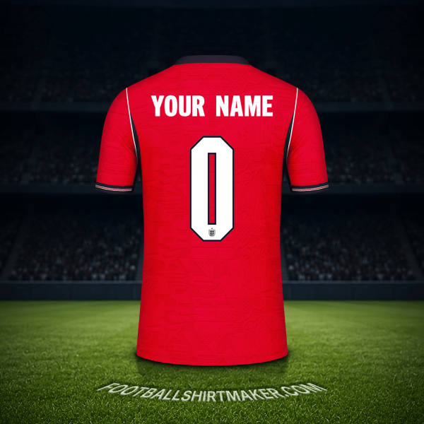 Jersey England World Cup 2026 Away -  your name - 0